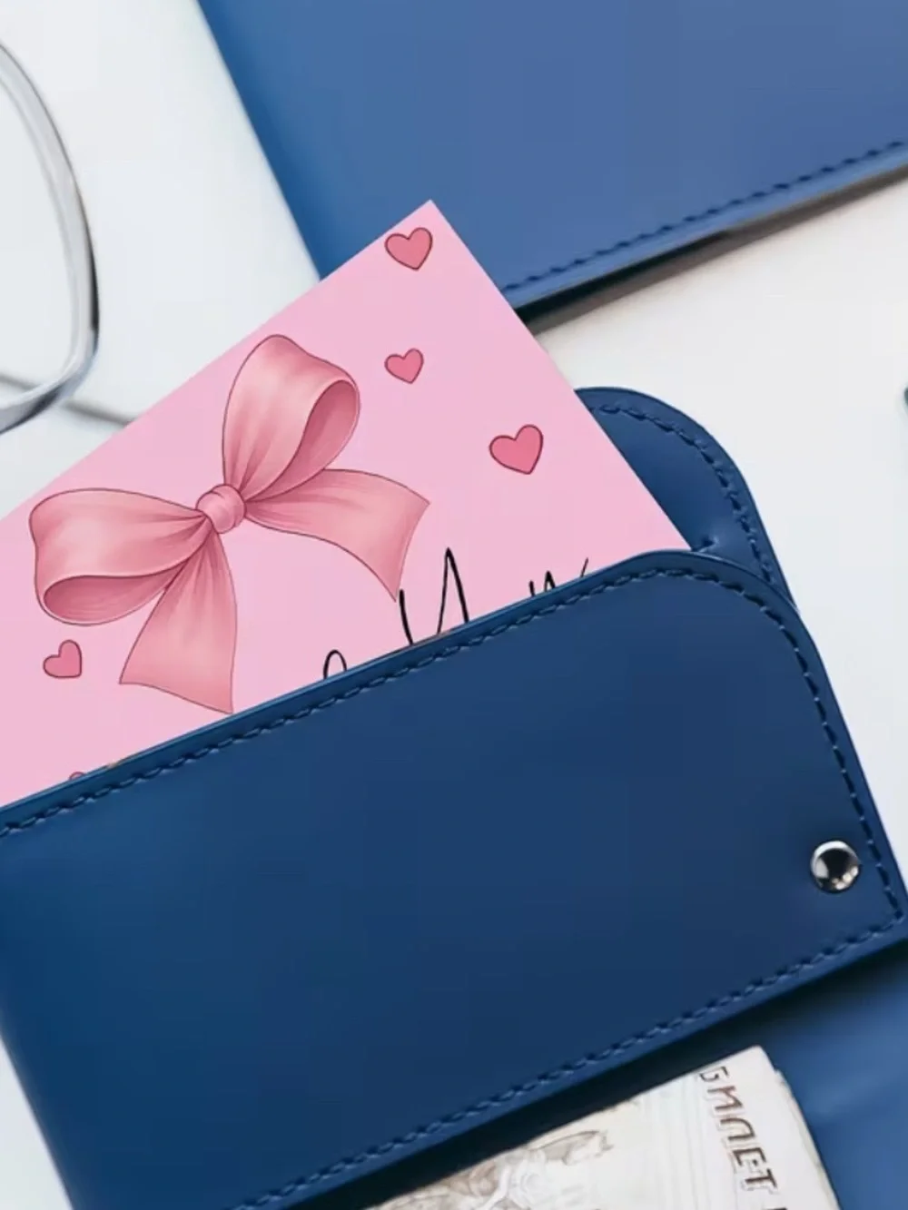 Pink Thank You Cards with Bow Accent - ( )
